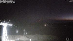 Sněžka - Sněžka - lanovka z Pece pod Sněžkou - 14.12.2025 v 17:15 Sněžka - Sněžka - lanovka z Pece pod Sněžkou - 14.12.2025 v 17:15