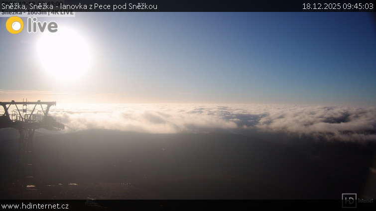 Sněžka - Sněžka - lanovka z Pece pod Sněžkou - 18.12.2025 v 09:45