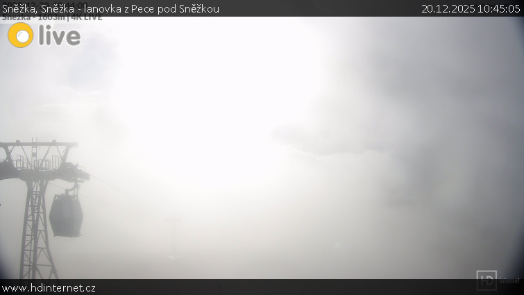 Sněžka - Sněžka - lanovka z Pece pod Sněžkou - 20.12.2025 v 10:45
