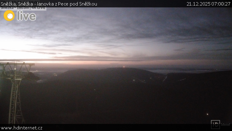 Sněžka - Sněžka - lanovka z Pece pod Sněžkou - 21.12.2025 v 07:00