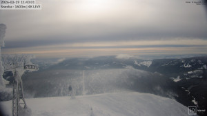 Sněžka - Sněžka - lanovka z Pece pod Sněžkou - 19.2.2026 v 11:45 Sněžka - Sněžka - lanovka z Pece pod Sněžkou - 19.2.2026 v 11:45