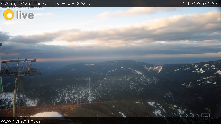 Sněžka - Sněžka - lanovka z Pece pod Sněžkou - 6.4.2026 v 07:00