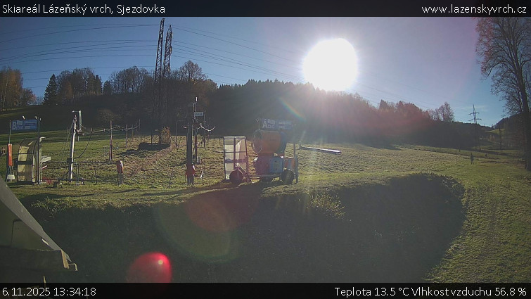 Skiareál Lázeňský vrch - Sjezdovka - 6.11.2025 v 13:34