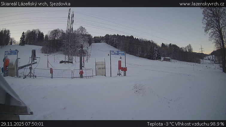 Skiareál Lázeňský vrch - Sjezdovka - 29.11.2025 v 07:50