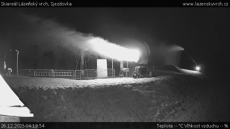 Skiareál Lázeňský vrch - Sjezdovka - 26.12.2025 v 04:19