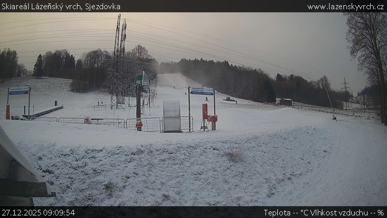 Skiareál Lázeňský vrch - Sjezdovka - 27.12.2025 v 09:09