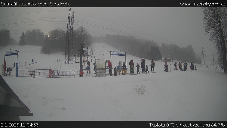 Skiareál Lázeňský vrch - Sjezdovka - 2.1.2026 v 11:04