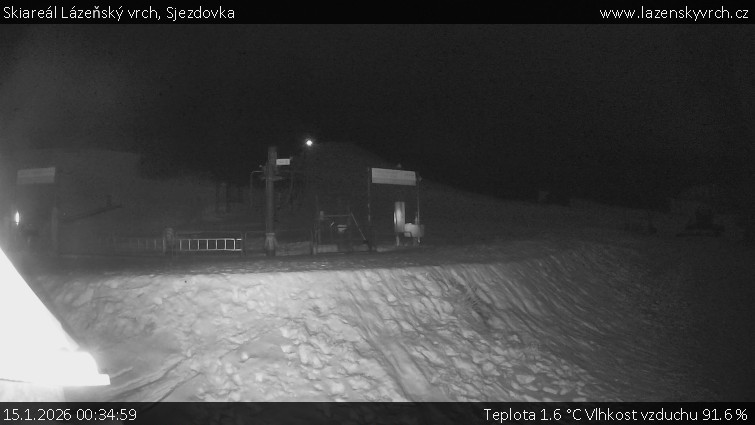 Skiareál Lázeňský vrch - Sjezdovka - 15.1.2026 v 00:34