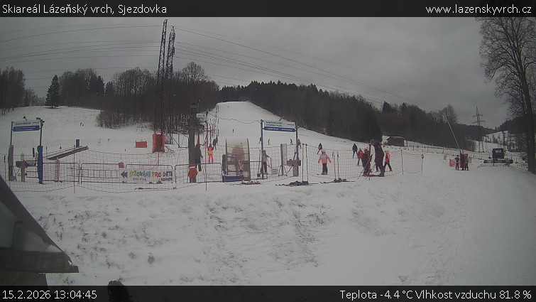 Skiareál Lázeňský vrch - Sjezdovka - 15.2.2026 v 13:04