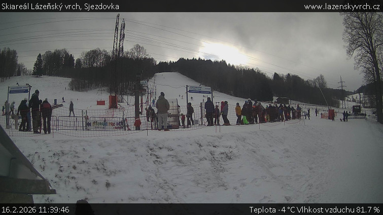 Skiareál Lázeňský vrch - Sjezdovka - 16.2.2026 v 11:39