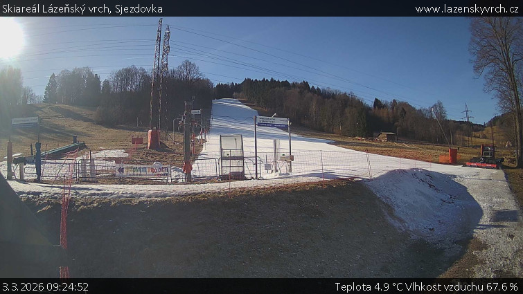 Skiareál Lázeňský vrch - Sjezdovka - 3.3.2026 v 09:24
