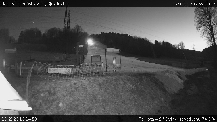 Skiareál Lázeňský vrch - Sjezdovka - 6.3.2026 v 18:24