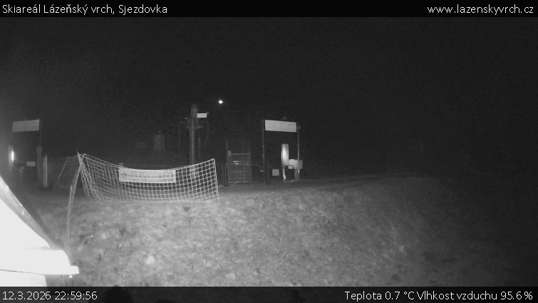 Skiareál Lázeňský vrch - Sjezdovka - 12.3.2026 v 22:59