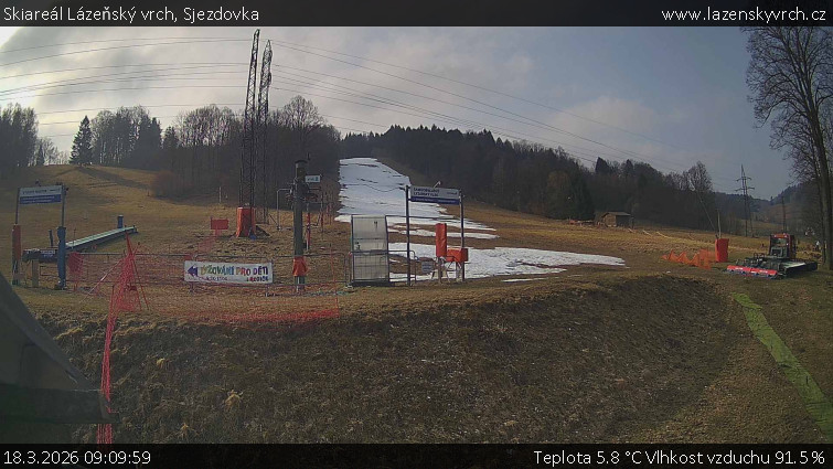 Skiareál Lázeňský vrch - Sjezdovka - 18.3.2026 v 09:09