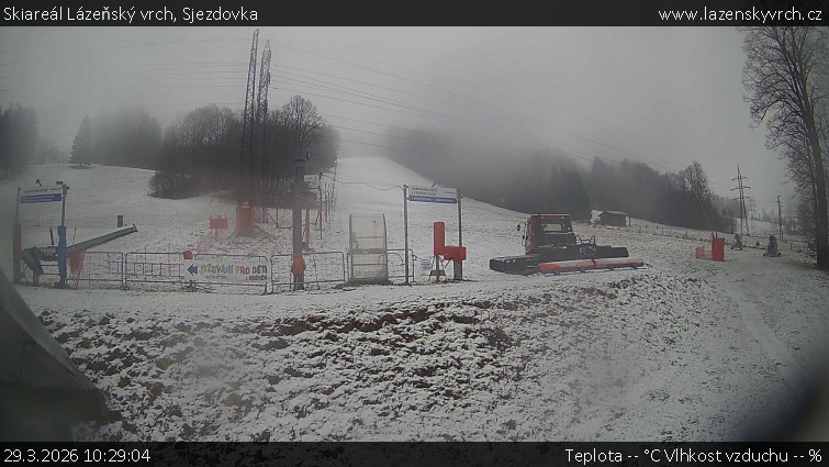 Skiareál Lázeňský vrch - Sjezdovka - 29.3.2026 v 10:29