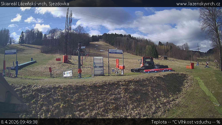 Skiareál Lázeňský vrch - Sjezdovka - 8.4.2026 v 09:49