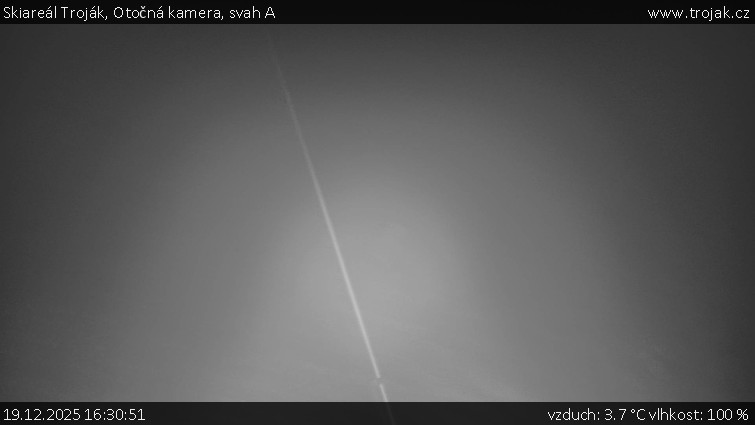 Skiareál Troják - Otočná kamera, svah A - 19.12.2025 v 16:30