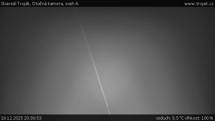 Skiareál Troják - Otočná kamera, svah A - 19.12.2025 v 20:30