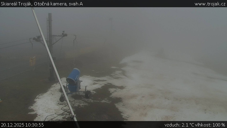 Skiareál Troják - Otočná kamera, svah A - 20.12.2025 v 10:30