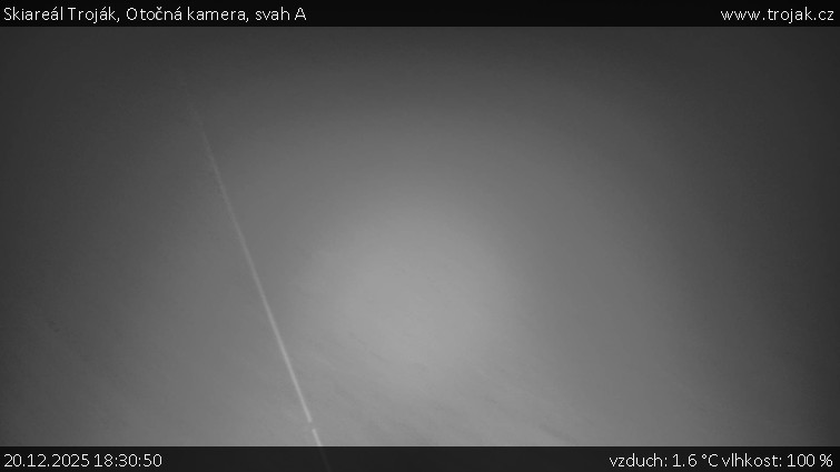 Skiareál Troják - Otočná kamera, svah A - 20.12.2025 v 18:30