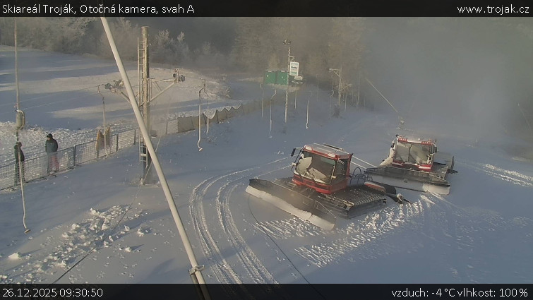 Skiareál Troják - Otočná kamera, svah A - 26.12.2025 v 09:30