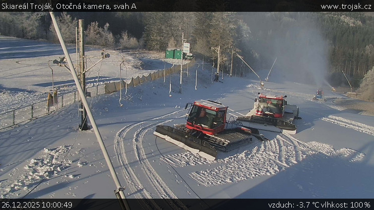 Skiareál Troják - Otočná kamera, svah A - 26.12.2025 v 10:00