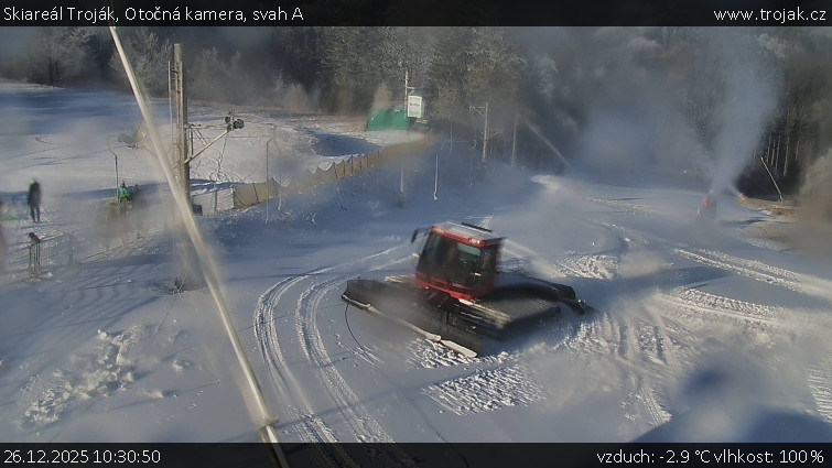 Skiareál Troják - Otočná kamera, svah A - 26.12.2025 v 10:30