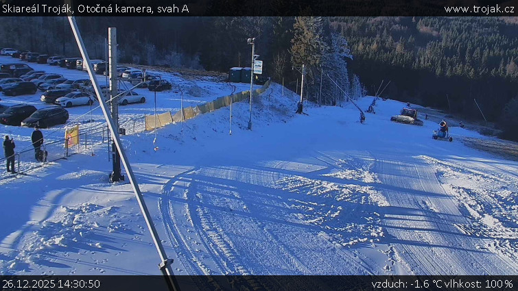 Skiareál Troják - Otočná kamera, svah A - 26.12.2025 v 14:30