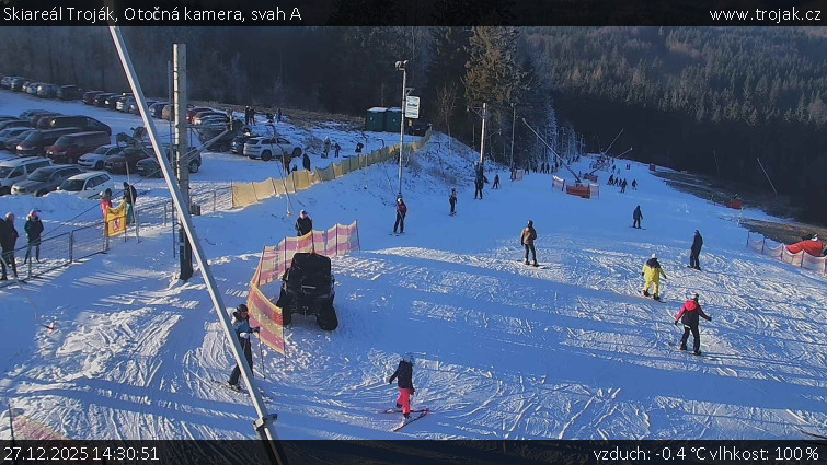 Skiareál Troják - Otočná kamera, svah A - 27.12.2025 v 14:30