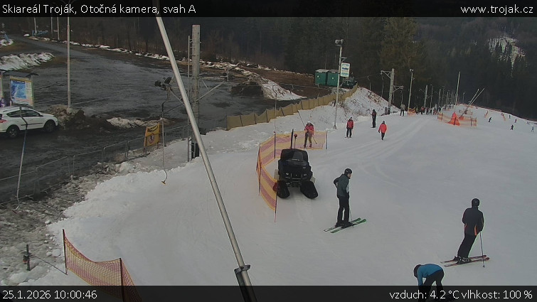 Skiareál Troják - Otočná kamera, svah A - 25.1.2026 v 10:00