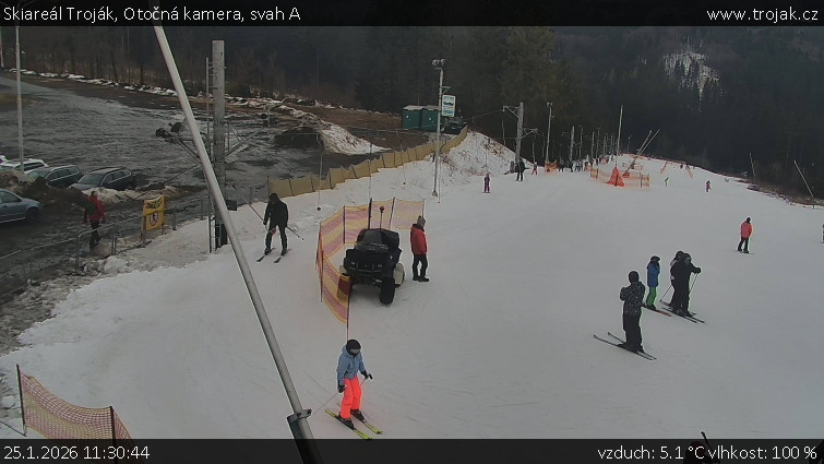 Skiareál Troják - Otočná kamera, svah A - 25.1.2026 v 11:30