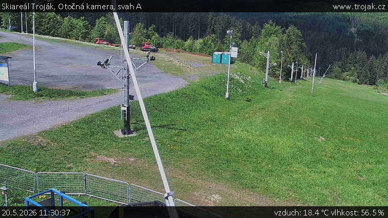 Skiareál Troják - Otočná kamera, svah A - 20.5.2026 v 11:30