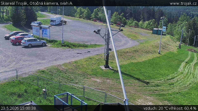 Skiareál Troják - Otočná kamera, svah A - 23.5.2026 v 15:00