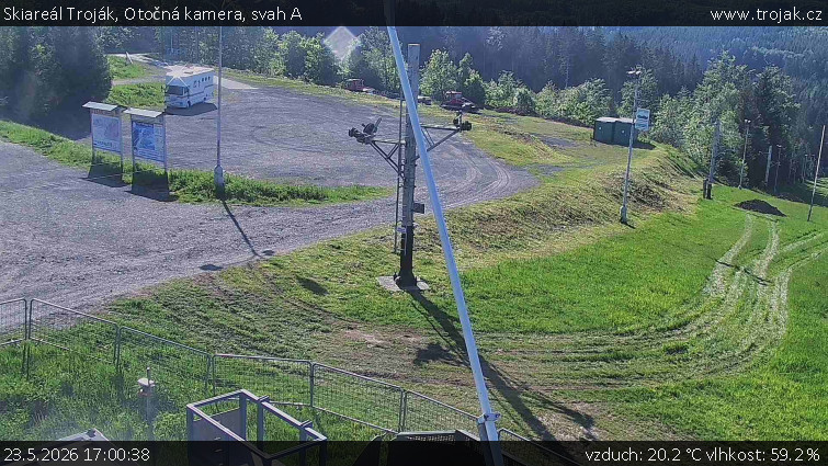 Skiareál Troják - Otočná kamera, svah A - 23.5.2026 v 17:00