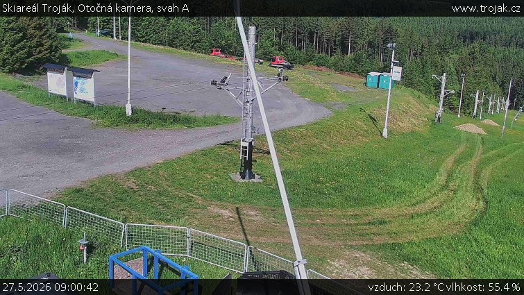 Skiareál Troják - Otočná kamera, svah A - 27.5.2026 v 09:00