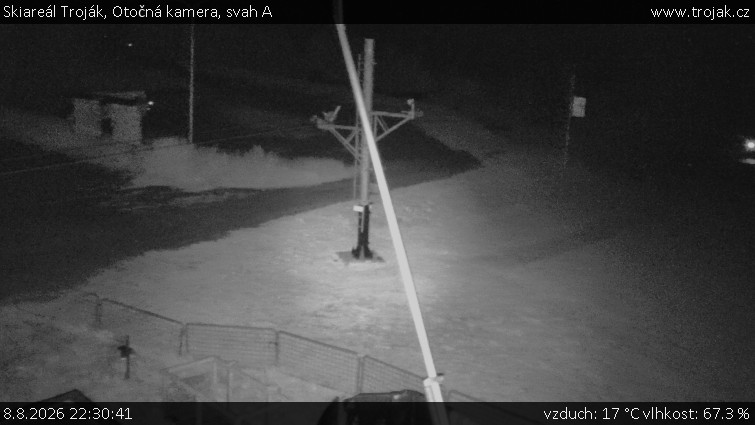 Ośrodek narciarski Troják - Obrotowa kamera, stok A - 8.8.2026 v 22:30