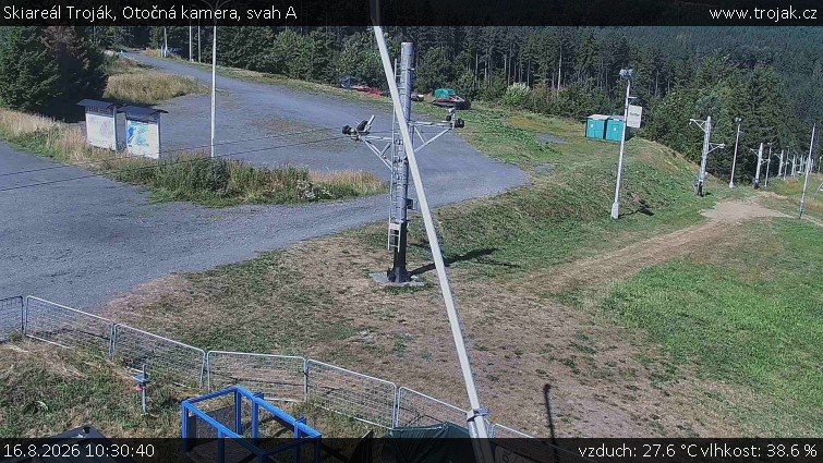 Skiareál Troják - Otočná kamera, svah A - 16.8.2026 v 10:30