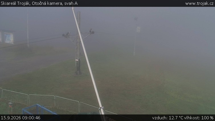 Troják Ski Area - Rotating camera, slope A - 15.9.2026 v 09:00