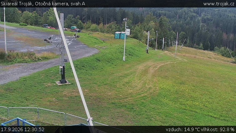 Skiareál Troják - Otočná kamera, svah A - 17.9.2026 v 12:30