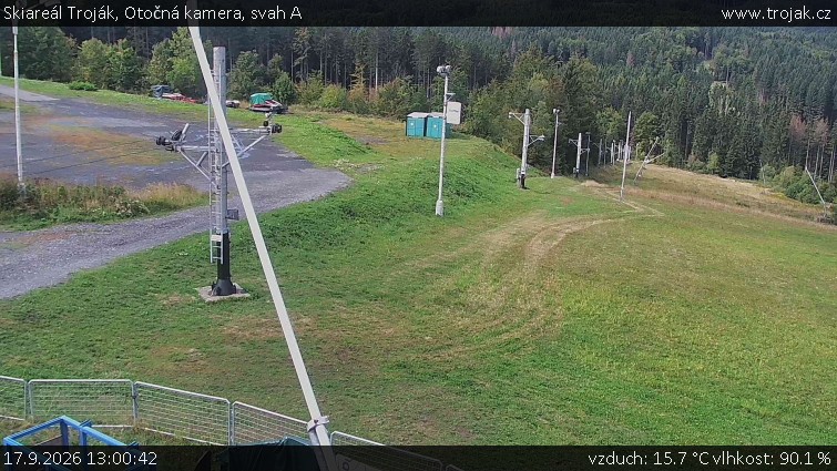 Skiareál Troják - Otočná kamera, svah A - 17.9.2026 v 13:00