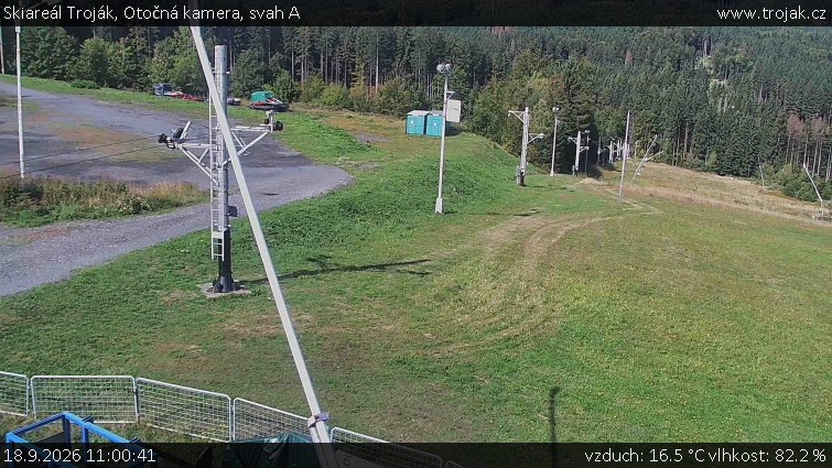 Skiareál Troják - Otočná kamera, svah A - 18.9.2026 v 11:00