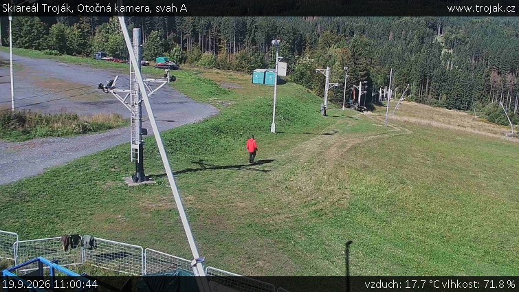 Skiareál Troják - Otočná kamera, svah A - 19.9.2026 v 11:00