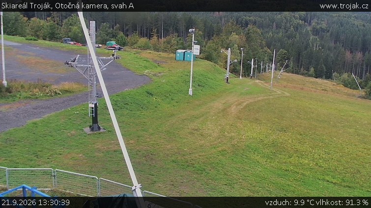 Skiareál Troják - Otočná kamera, svah A - 21.9.2026 v 13:30