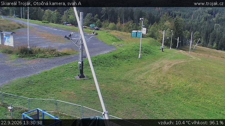 Skiareál Troják - Otočná kamera, svah A - 22.9.2026 v 13:30