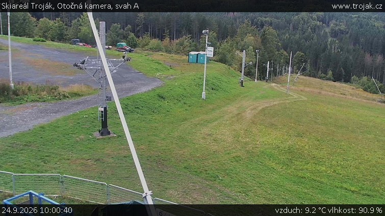Skiareál Troják - Otočná kamera, svah A - 24.9.2026 v 10:00