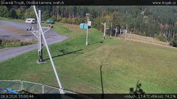 Skiareál Troják - Otočná kamera, svah A - 28.9.2026 v 10:00