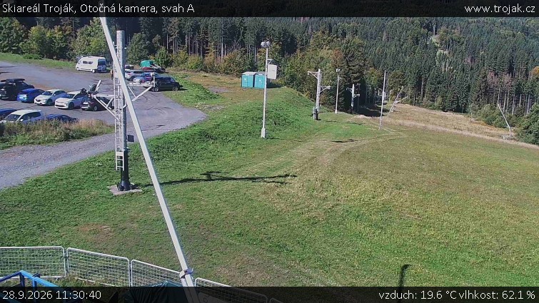Skiareál Troják - Otočná kamera, svah A - 28.9.2026 v 11:30