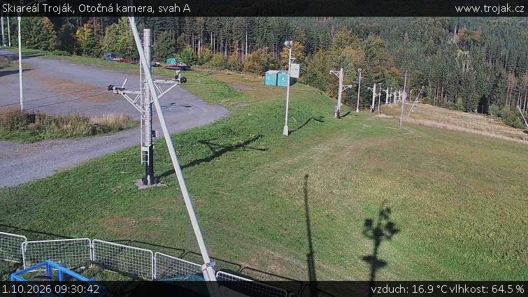 Skiareál Troják - Otočná kamera, svah A - 1.10.2026 v 09:30