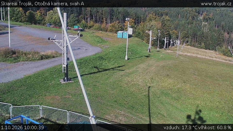 Skiareál Troják - Otočná kamera, svah A - 1.10.2026 v 10:00