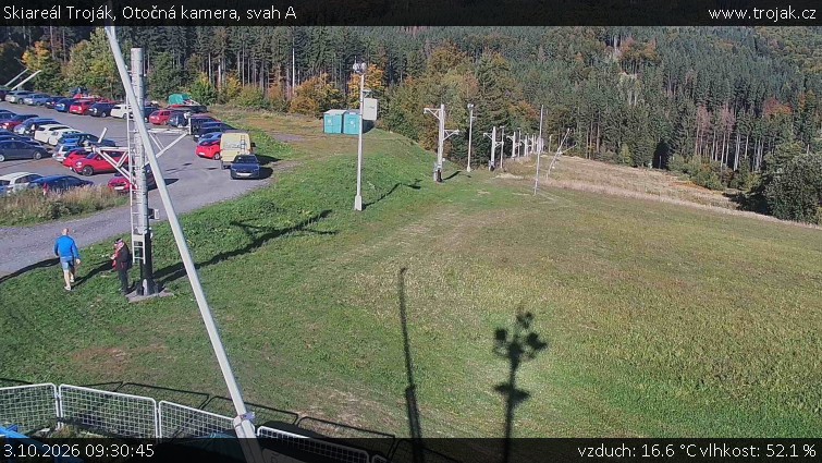 Skiareál Troják - Otočná kamera, svah A - 3.10.2026 v 09:30